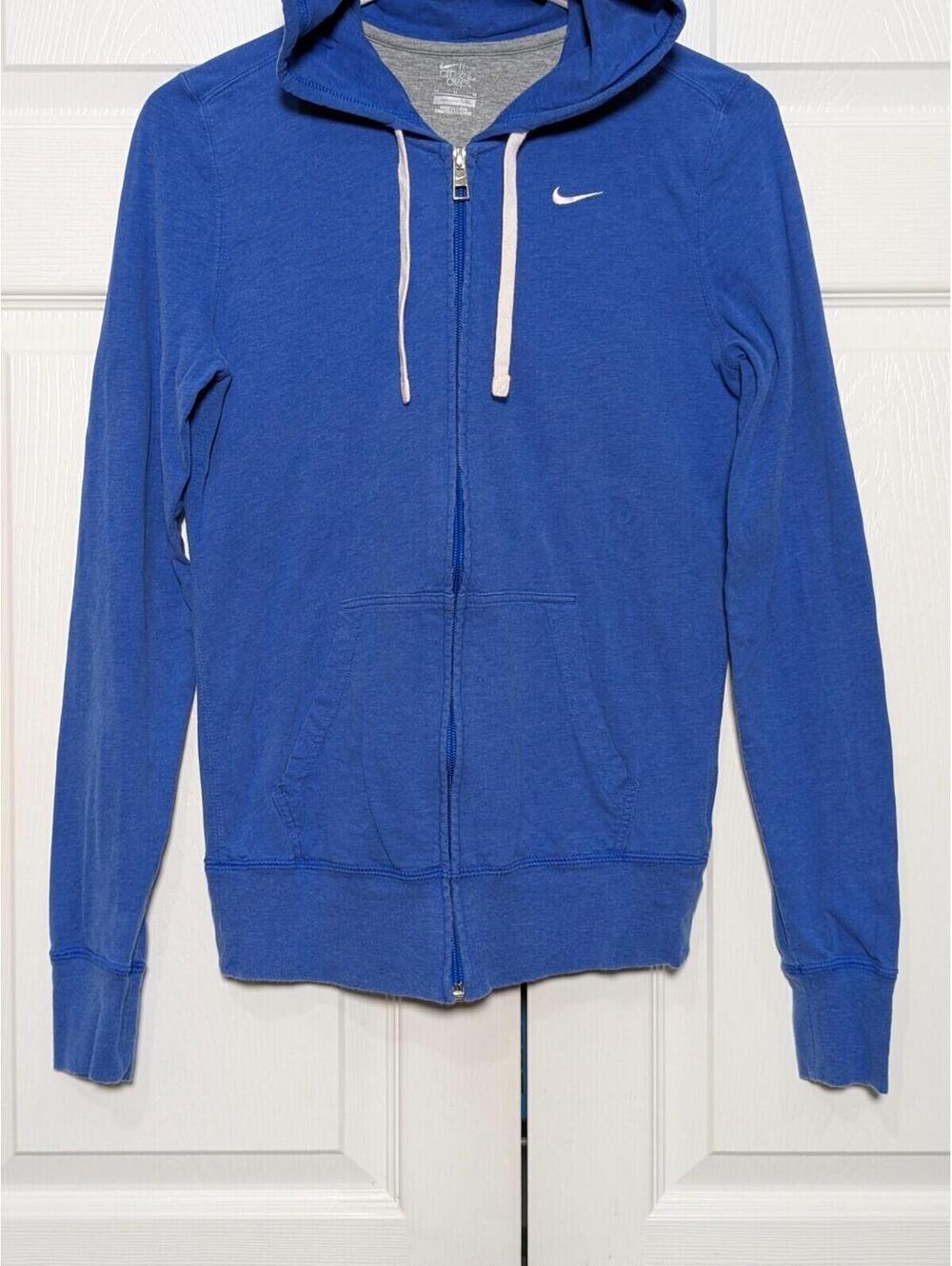 Nike Women's The Athletic Dept. Blue Vintage 2005 Hoodie, Cotton, Medium, Fitted - Picture 5 of 13